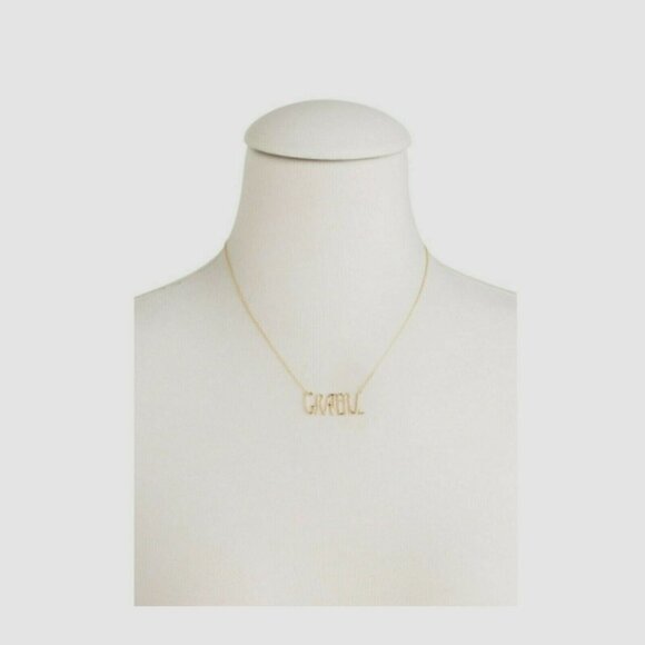 New Rae Dunn GRATEFUL Necklace 14K Gold Plated - Picture 8 of 8